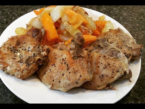 Pork Chops With Balsamic Onions And Peppers Recipe