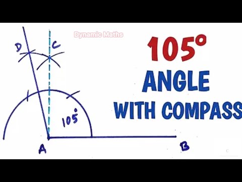 How To Construct Angle 105 degree with compass #construction #mathura #geometry