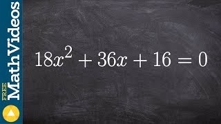  Learn how to solve a trinomial by first factoring out the GCF then factoring completely