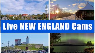 LIVE New England  -  Webcams  -  Weather  -  Relaxing Music.  Maine, Vermont, NH, MA, CT and RI