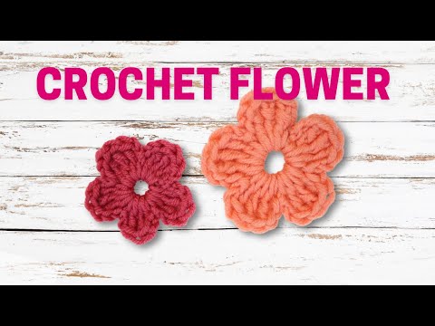 🌸How to Crochet a Simple Flower for ABSOLUTE BEGINNERS | US terms