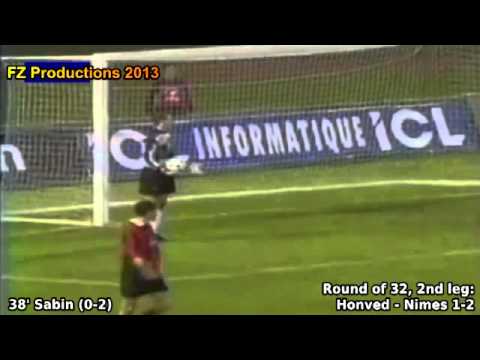 Cup Winners Cup 1996-1997, Round of 32 (2nd leg): Honved - Nimes 1-2 (Sabin goal)