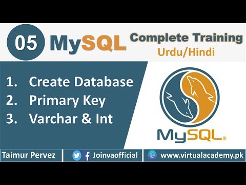 How to Create Database | Varchar | Int | Primary key | 05