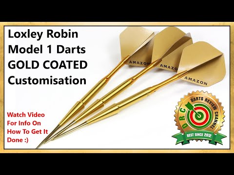 Loxley Robin Darts Custom Gold Titanium Coated Barrels