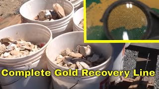 Complete gold recovery processing line for gold ore
