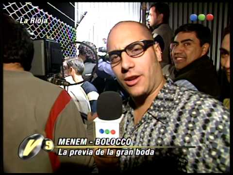 Previa casamiento Menem Bolocco, Habla Menem - Versus