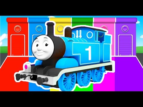 THOMAS TRAIN COLORS for Kids - Cars Learning Educational Video - Bus Superheroes for babies