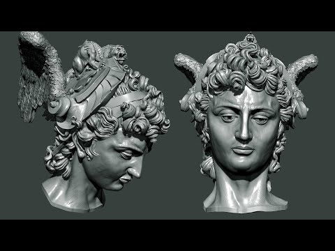 Finishing Perseus Head Details in Zbrush 2021.6.2 - Perseus and Medusa Statue Study