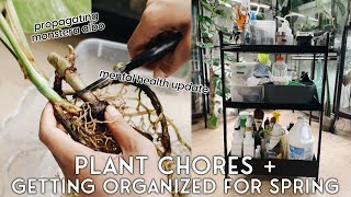 spring organizing / my new rolling plant supply cart + 3 days of plant chores