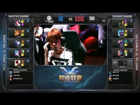 EDG vs IG Game 4 Highlights - EDWARD GAMING VS INVITUS GAMING- LPL Regional Qualifiers 2015