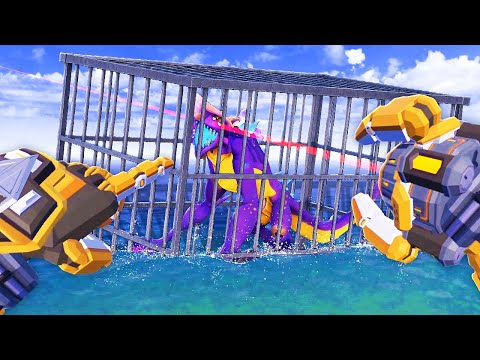 Locking the NEW OROCHI Kaiju in a CAGE (Kaiju Battle Simulator VR)