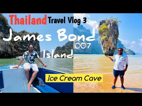 Thailand Travel Vlog 3 James Bond Island/ Phnag Nga Bay Sea Cave Canoeing/ Ice Cream Cave.