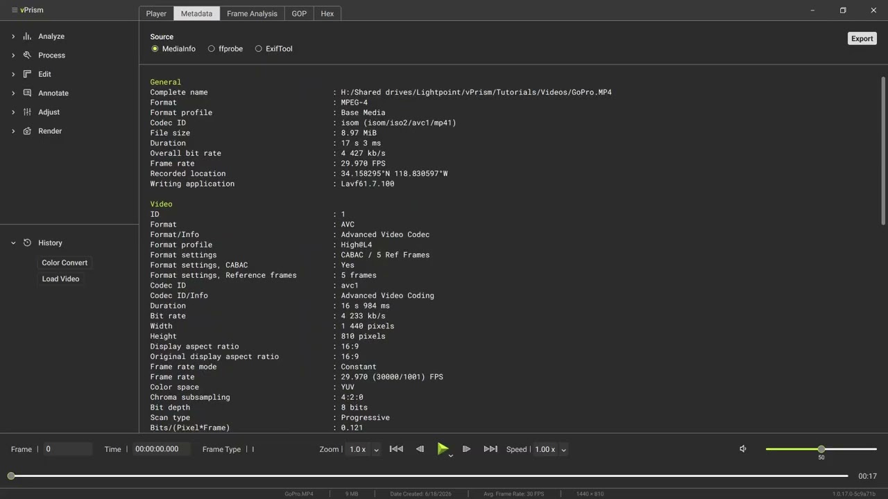 vPrism Metadata Tab tutorial