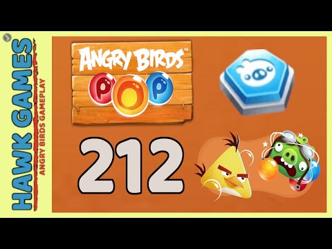 Angry Birds Stella POP Bubble Shooter Level 212 - Walkthrough, No Boosters