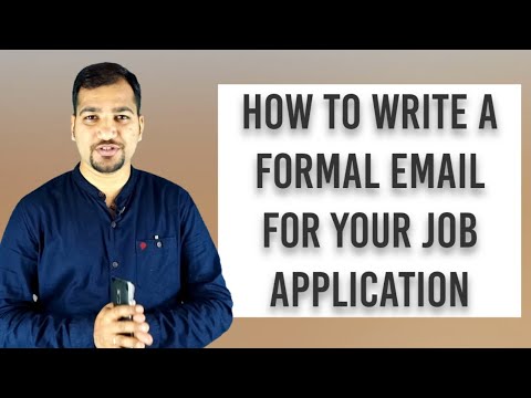 How to Write a Formal Email for Your Job Application |...