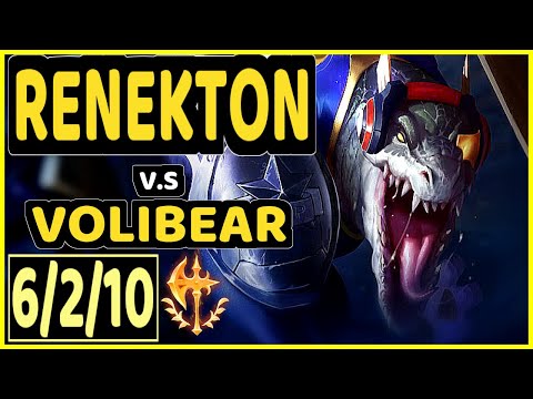 GYUVEE (RENEKTON) vs VOLIBEAR - 6/2/10 KDA TOP GAMEPLAY - KR Ranked GRANDMASTER