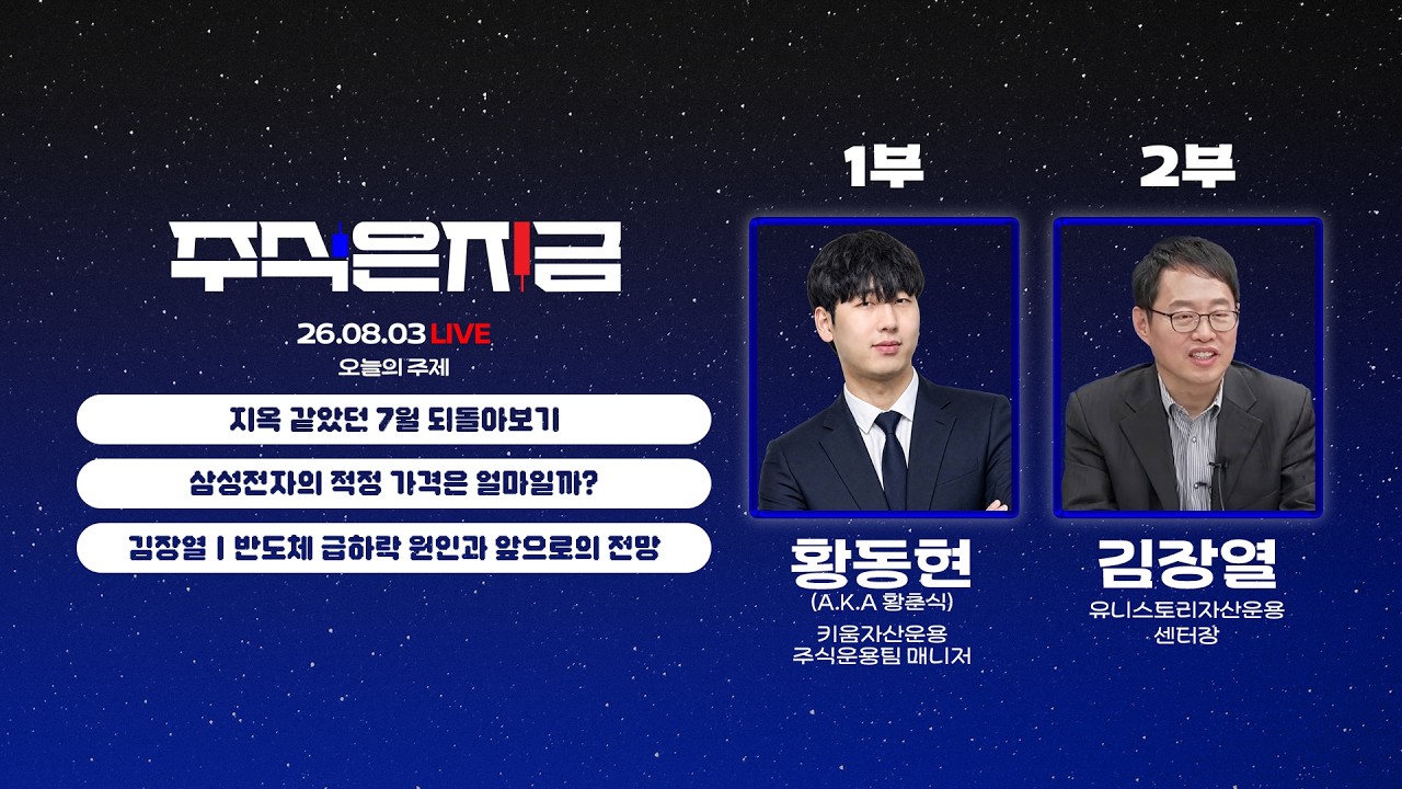 지옥 같았던 7월 되돌아보기ㅣ삼성전자의 적정 가격은 얼마일까?ㅣ김장열 '반도체 급하락 원인과 앞으로?