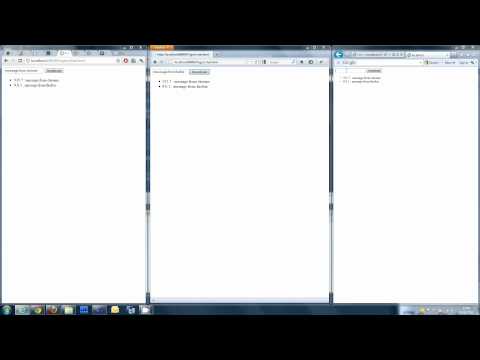 SignalR Example: 3 browsers at once (1080 FullHD)