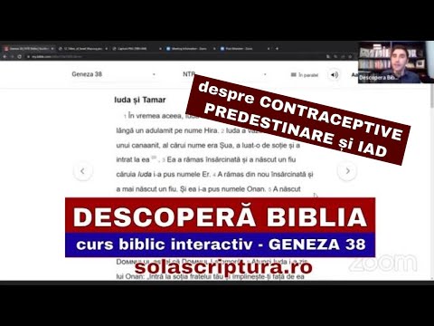 Descopera Biblia curs biblic interactiv - Geneza cap. 38 [despre contraceptive, predestinare și iad]