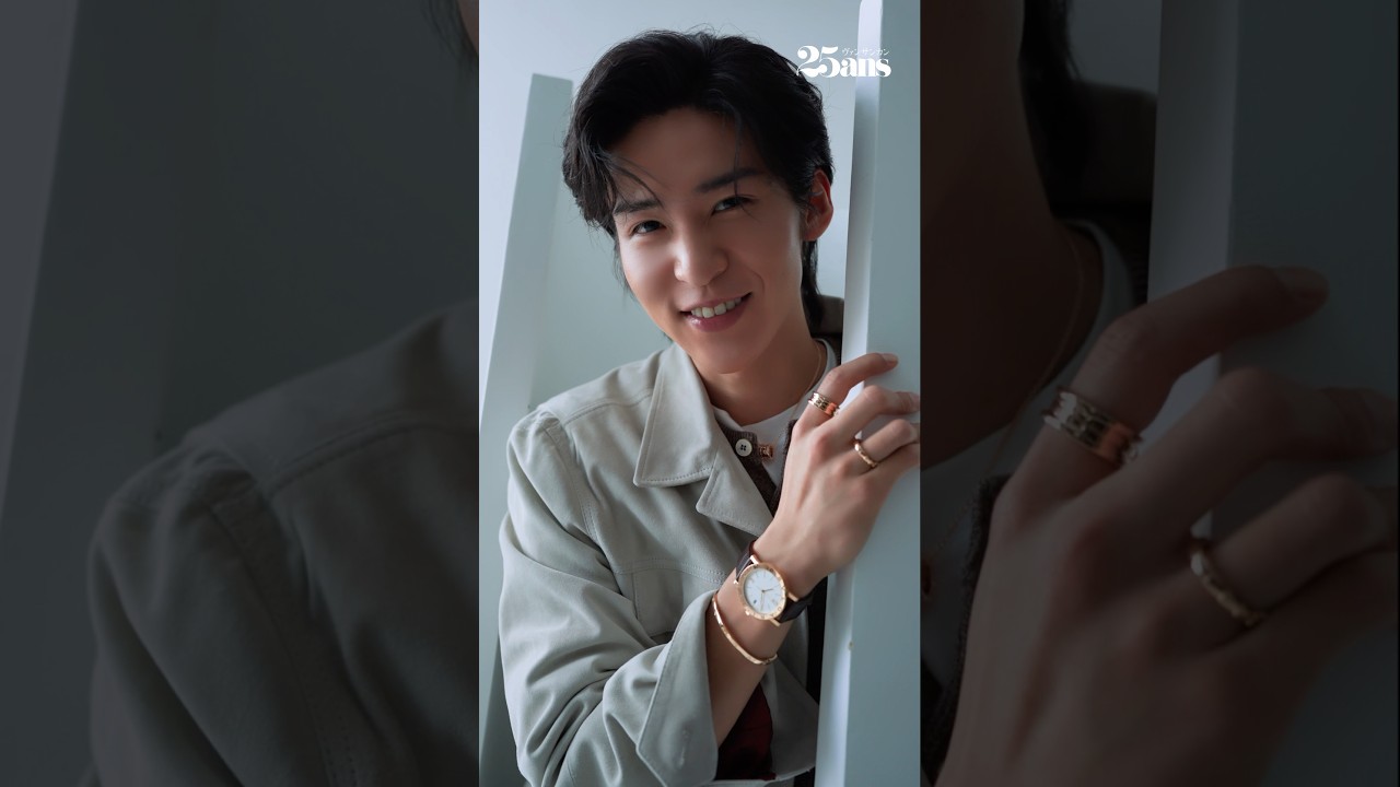 目黒蓮さんの25ans 5月号 撮影に密着👀 #目黒蓮 #RenMeguro #BVLGARI #ブルガリ