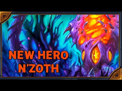 Hearthstone. New Warlock Hero - N'Zoth. All emotes and interactions!