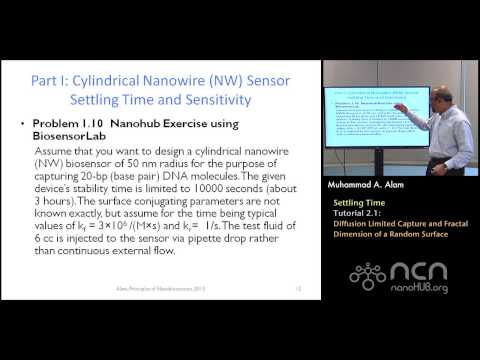 nanoHUB-U Nanobiosensors T2.1: Settling Time - Homework Solution I