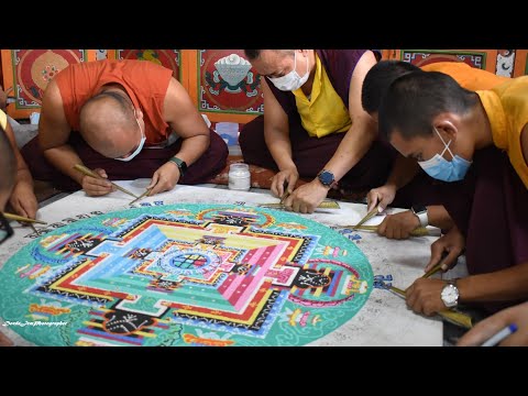 Kunrig (Maha Vairochana) Sand Mandala|| Buddhist Traditional Sand Mandala Art|| Tibet Mandala Arts||