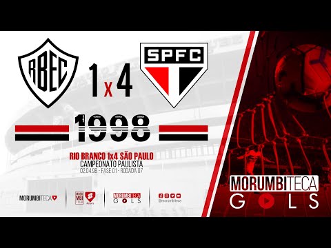 Rio Branco 1x4 São Paulo - Paulista 1998 - fase 01 - rodada 07 - 02/04/1998