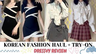 KOREAN FASHION HAUL TRY-ON | DRESSVY REVIEW