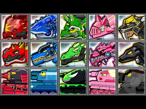 Tank Heroes + Dino Robot Corps - Octopus/Euoplo/Shark/Spino/Tricera/Troodon/Ankylo/Dragon/Smilodon