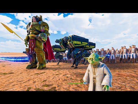 YODA & EMPEROR OF MANKIND CHALLENGE SAURON ARMY | Ultimate Epic Battle Simulator 2 UEBS 2