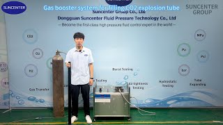 Suncenter high pressure Gas booster system for filling CO2 explosion tube