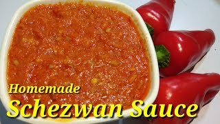 Homemade Schezwan Sauce Recipe in Hindi | Schewan Chutney Recipe by Lubna's kitchen