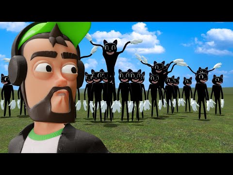 Building a Base to Survive THOUSANDS OF CARTOON CATS in Gmod?! (Garry's Mod Gameplay)