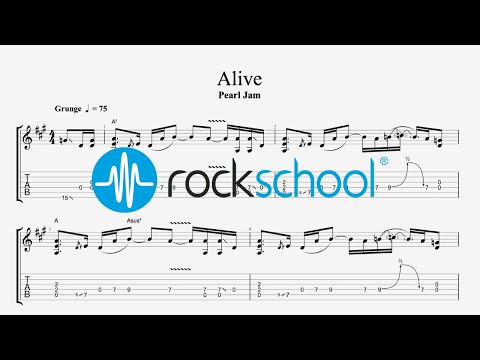 Alive - Pearl Jam, Rockschool 2024 Electric Guitar Grade 4