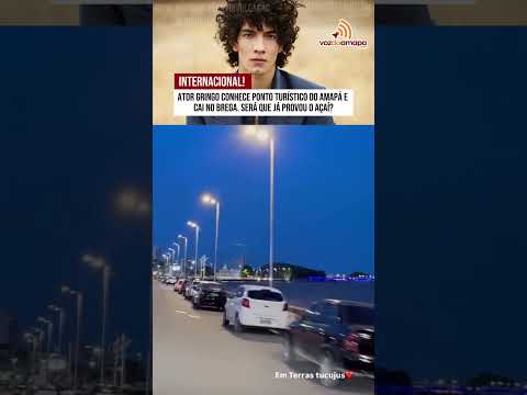 Internacional!: Ator gringo conhece ponto turístico do Amapá e cai no brega. Será que provou o açaí?