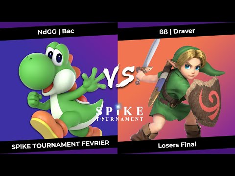 SpikeT Février Losers Final - NdGG | Bac (Yoshi) VS ßß | Draver (Young Link)