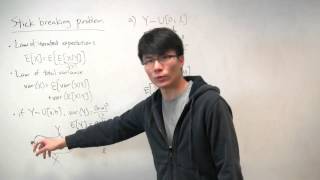 The Variance in the Stick Breaking Problem