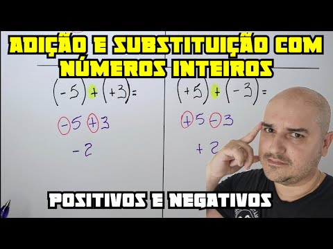 Operações com números inteiros - Adição e subtração com números positivos e negativos