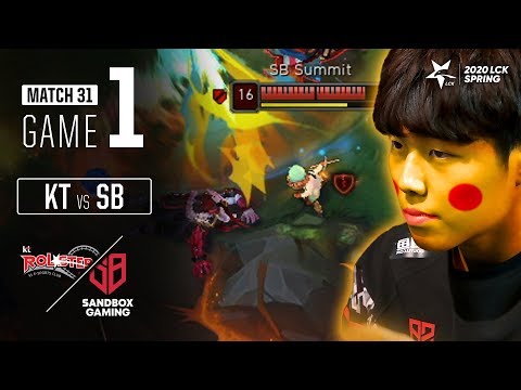 KT vs SB | Match31 Game1 H/L | 2020 LCK Spring