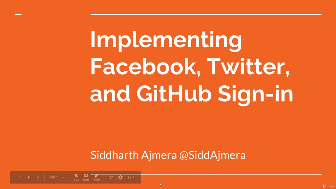 Implementing Facebook, Twitter, and GitHub Sign-in