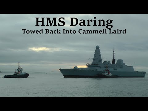 HMS Daring Moving into Cammell Laird