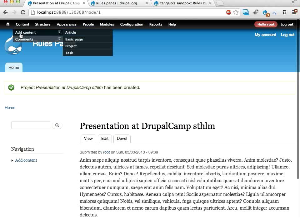 Rules Panes demo pt 1: setting the scene