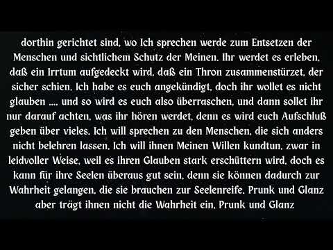 BEWEIS DER ANKÜNDIGUNGEN .... HINWEIS AUF EIN SCHAUSPIEL ....