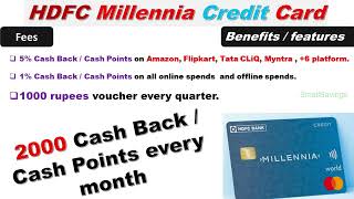 HDFC millennia credit card  benefits in Tamil | How to redeem reward points| Best HDFC credit card.