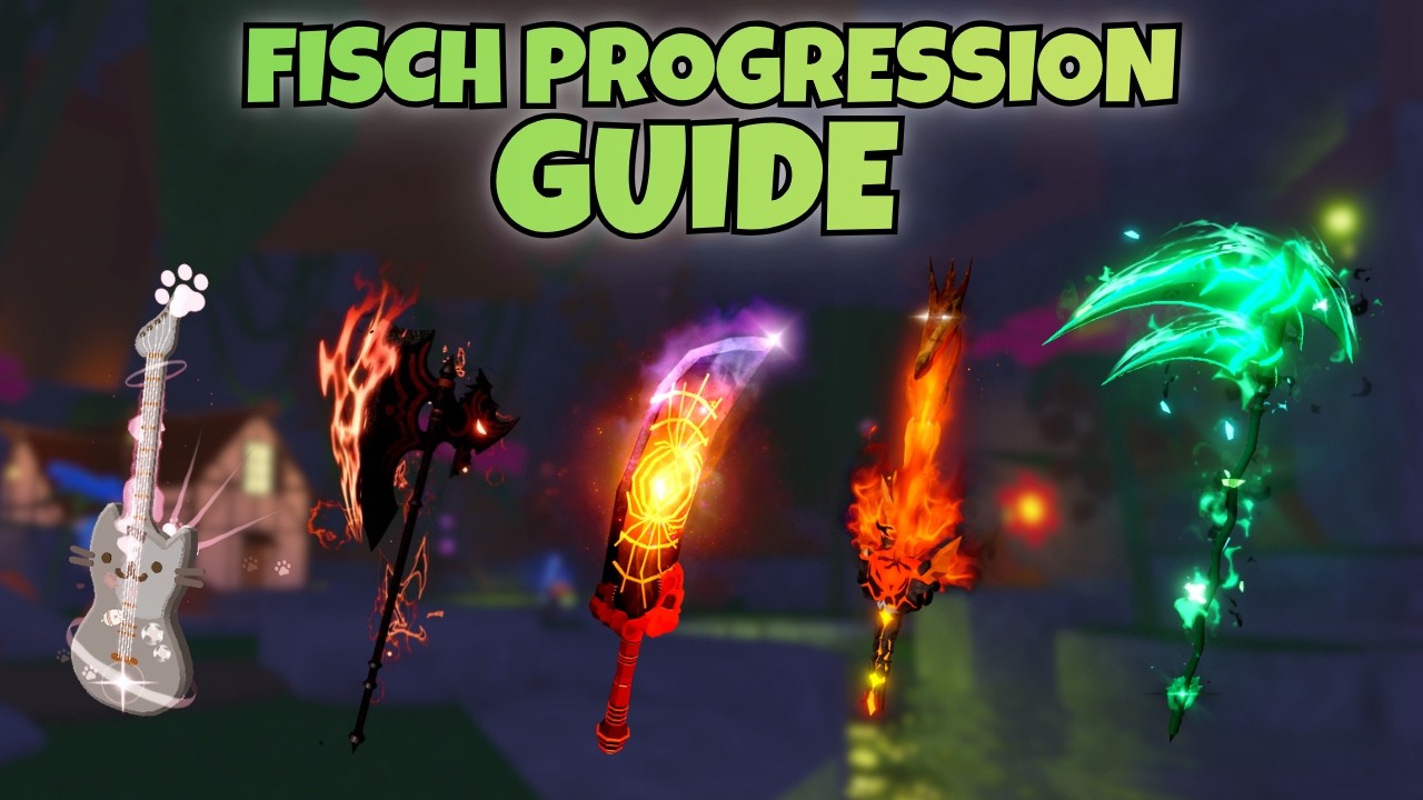 BEST RODS FISCH - FULL ROD Progression Guide FISCH! Roblox