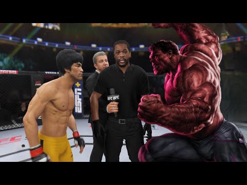UFC4 Bruce Lee vs. Fire Hulk EA Sports UFC 4