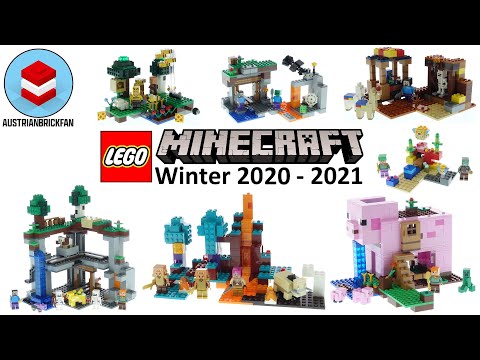 All Lego Minecraft Sets Winter 2020-2021 - Lego Speed Build Review