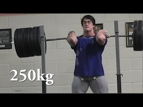 250kg/551lbs Front Squat @100kg