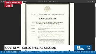 Governor Kemp calls special session on electoral maps